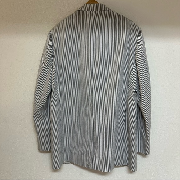 NWOT Brooks Brothers 346 Seersucker Sports Coat Suit Jacket Blazer 44L - Picture 2 of 7